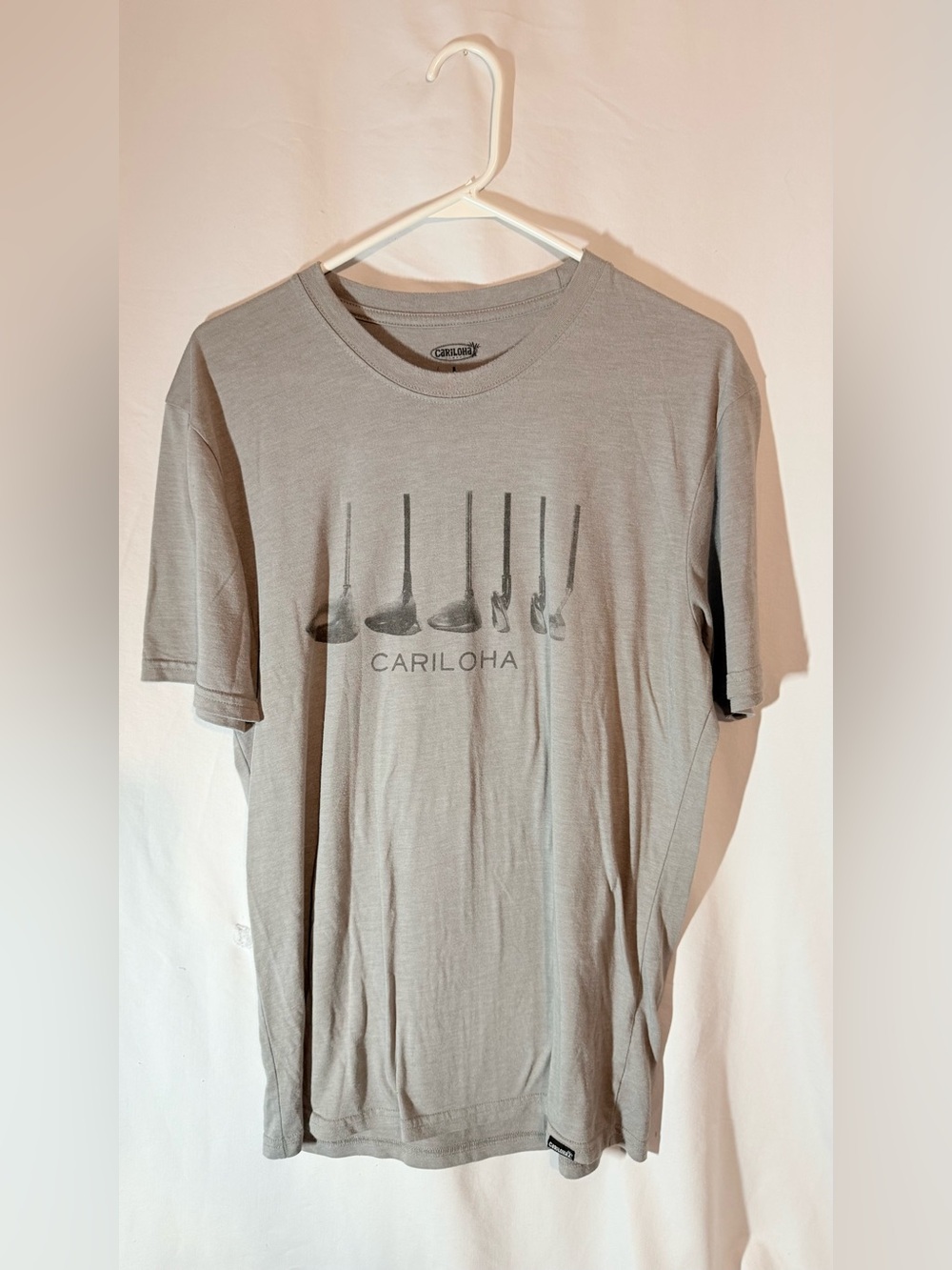 Cariloha Bamboo Golf Clubs Graphic T-Shirt Men’s Large Gray Short Sleeve Tee